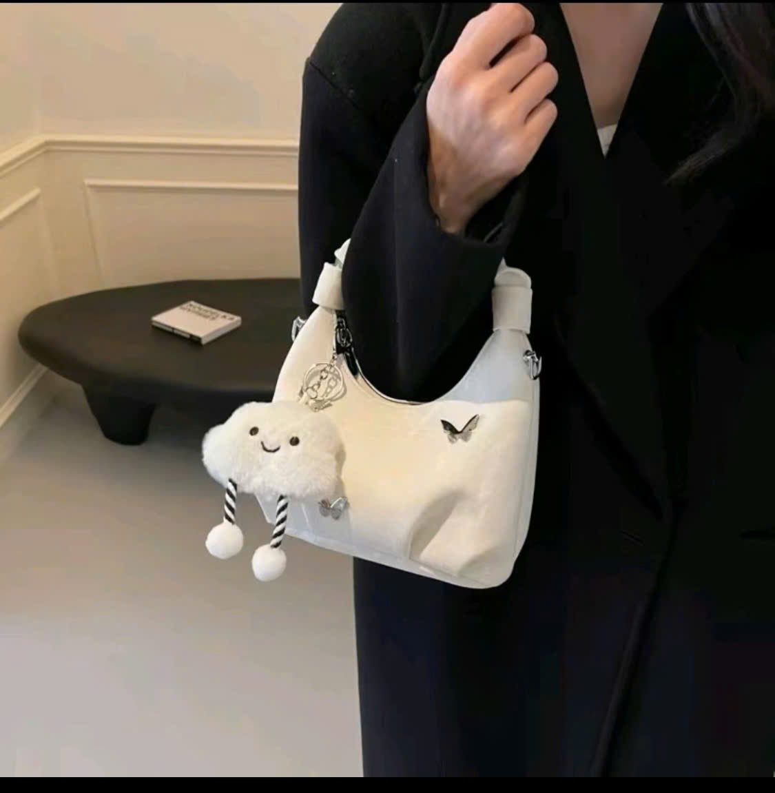 Women's ruched strap handbag THNT011