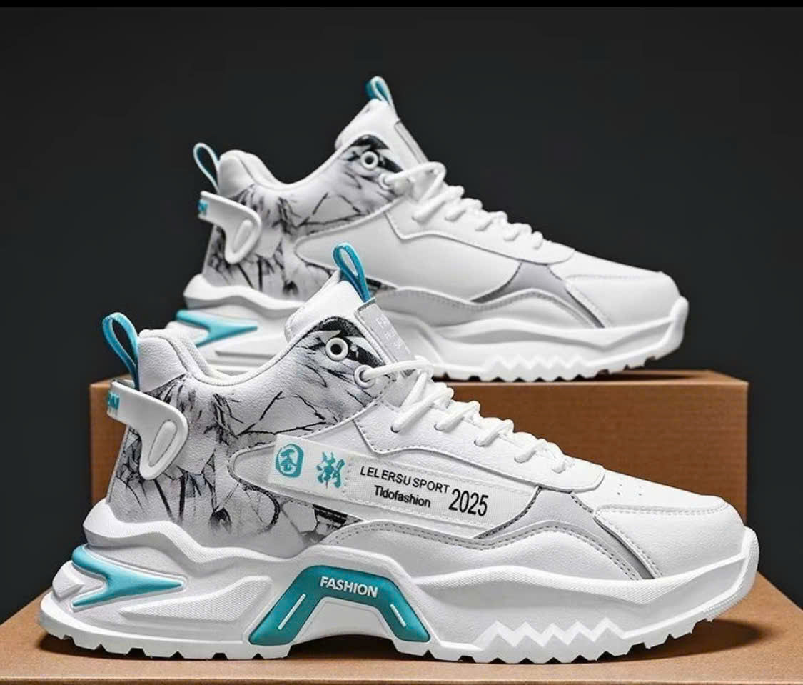 Men's mid-calf boots with 8cm height increase, flat sole THNT006