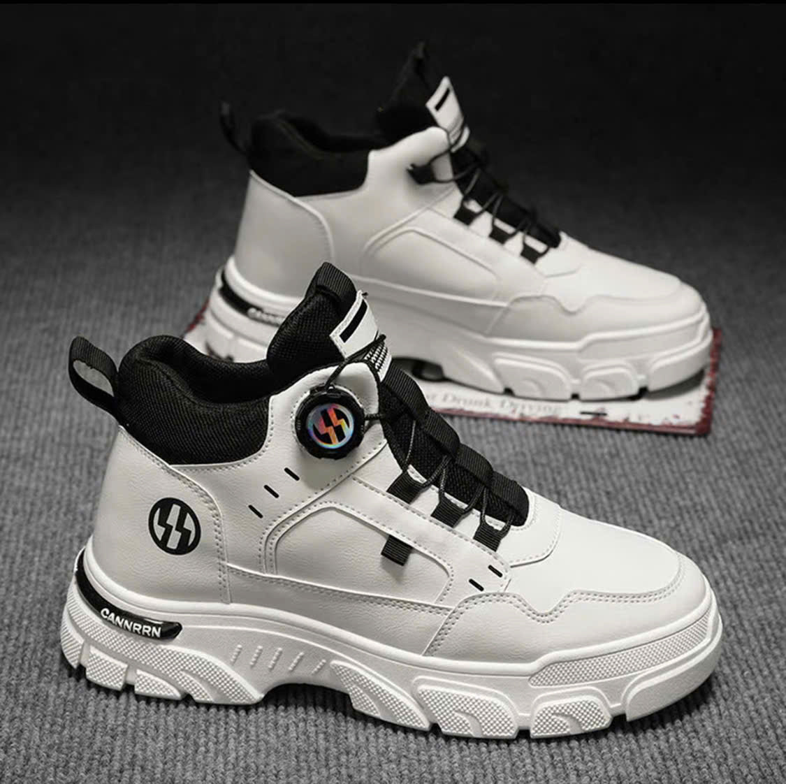 LAKINTA Men's Premium High-Top Boots with Screw-on Buckle, Model THNT041