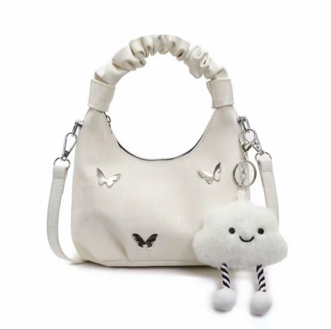 Women's ruched strap handbag THNT011