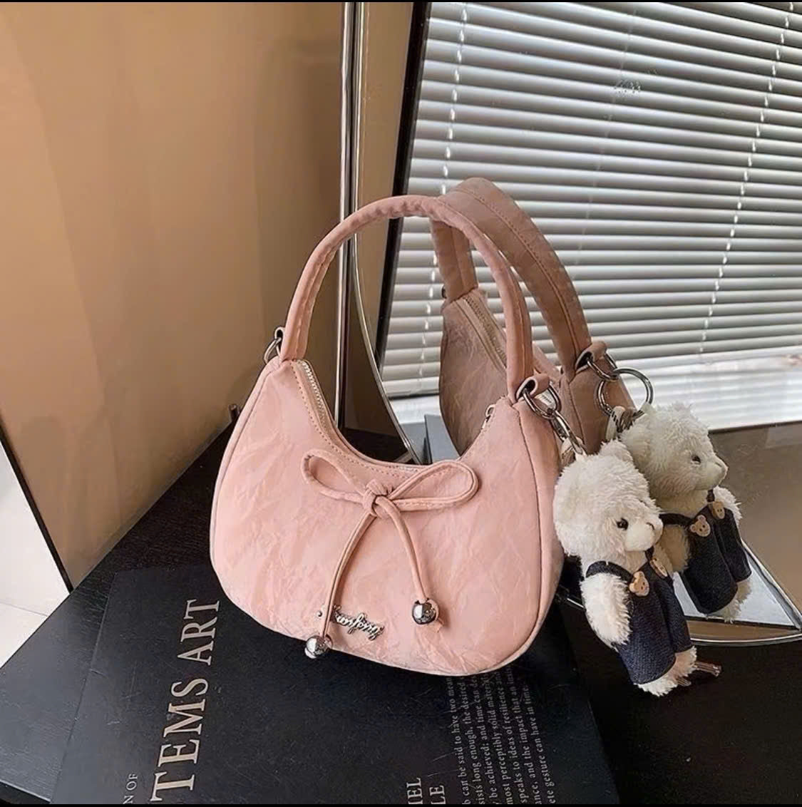 Women's handbag with bow THNT003
